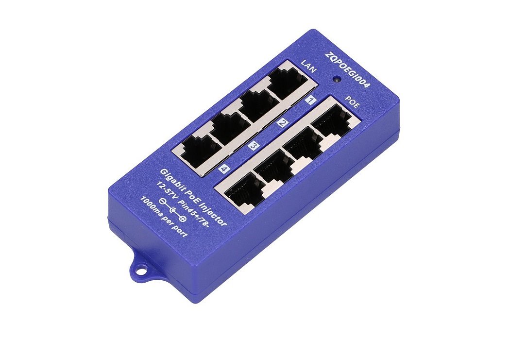 4port Gigabit poe injector