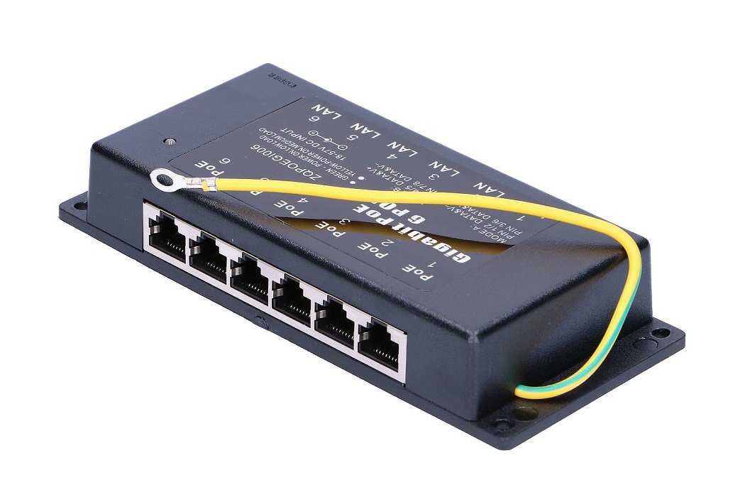 6port Gigabit poe injector