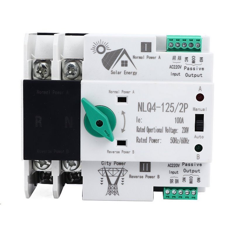 Automatický přepínač sítí - napájení 2P 230V 16A - NLQ4-125/2P pro FVE