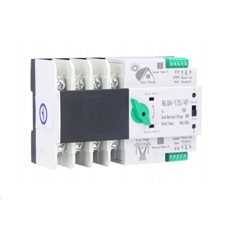 Automatický přepínač sítí - napájení 4P 400V 80A - NLQ4-125/4P pro FVE