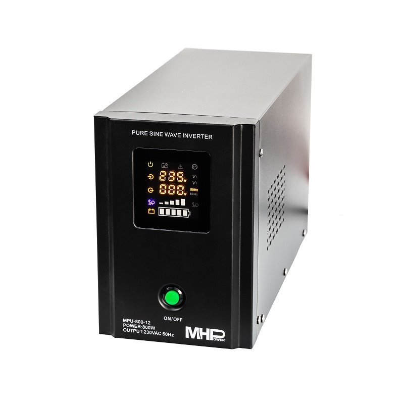 Backup power supply MHPower MPU-800-12, UPS, 800W, pure sine, 12V