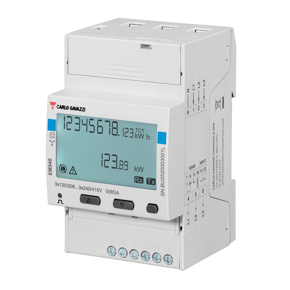 Carlo Gavazzi měřič proudu EM540, 3 Fáze - max 65A/fázi