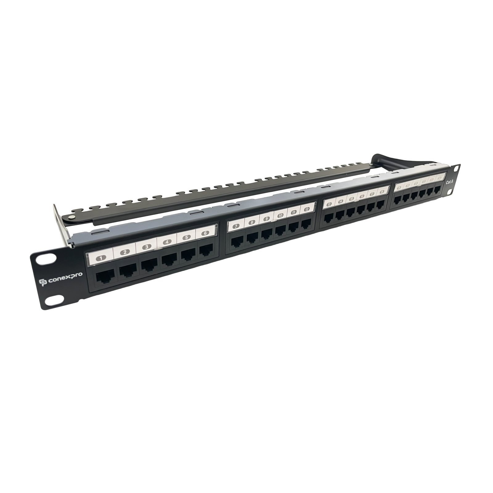 Conexpro 19" patch panel UTP, CAT6, 24 portů, 1U