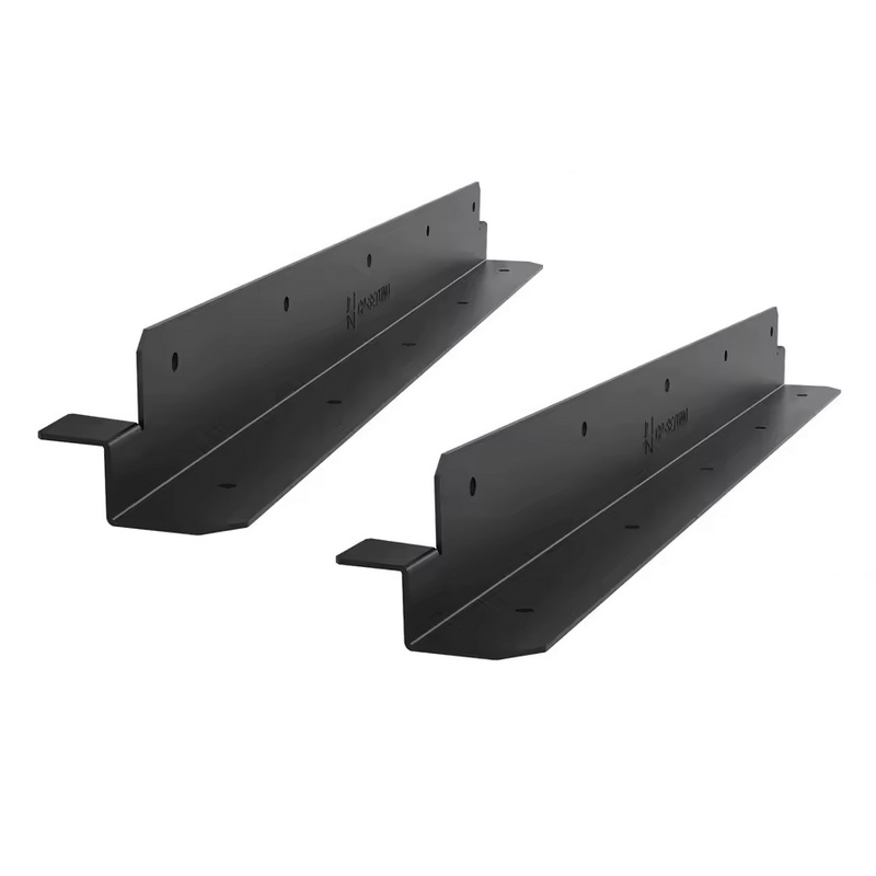 Držák kovový 57 cm pro uchycení solárních panelů, černý (2 ks sada)