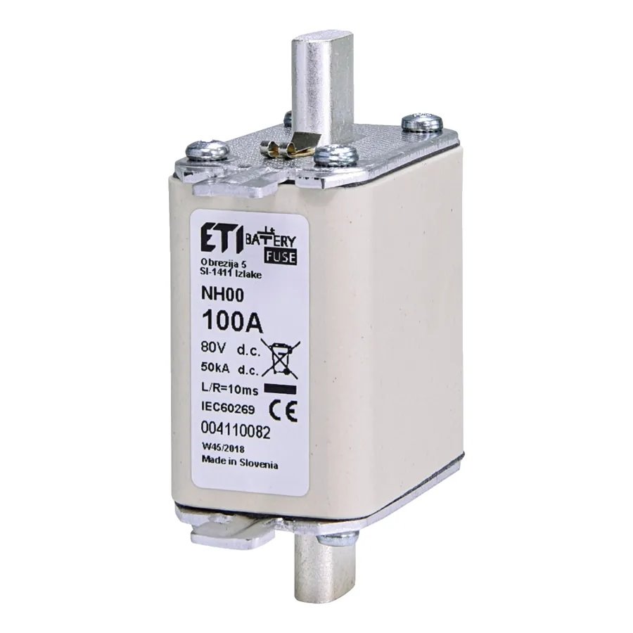 ETI nožová pojistka DC M00 gBat 100A 80V DC