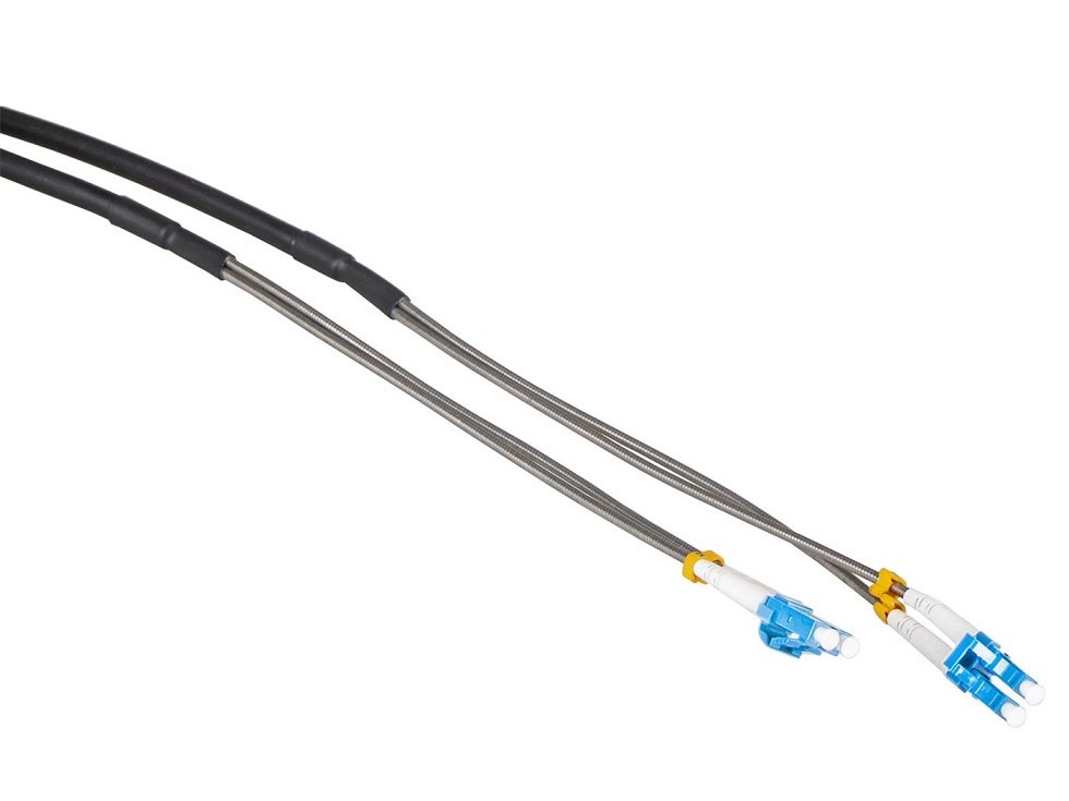 Masterlan AE optický venkovní patch cord 15m, LCupc/LCupc, Duplex, Singlemode 9/125