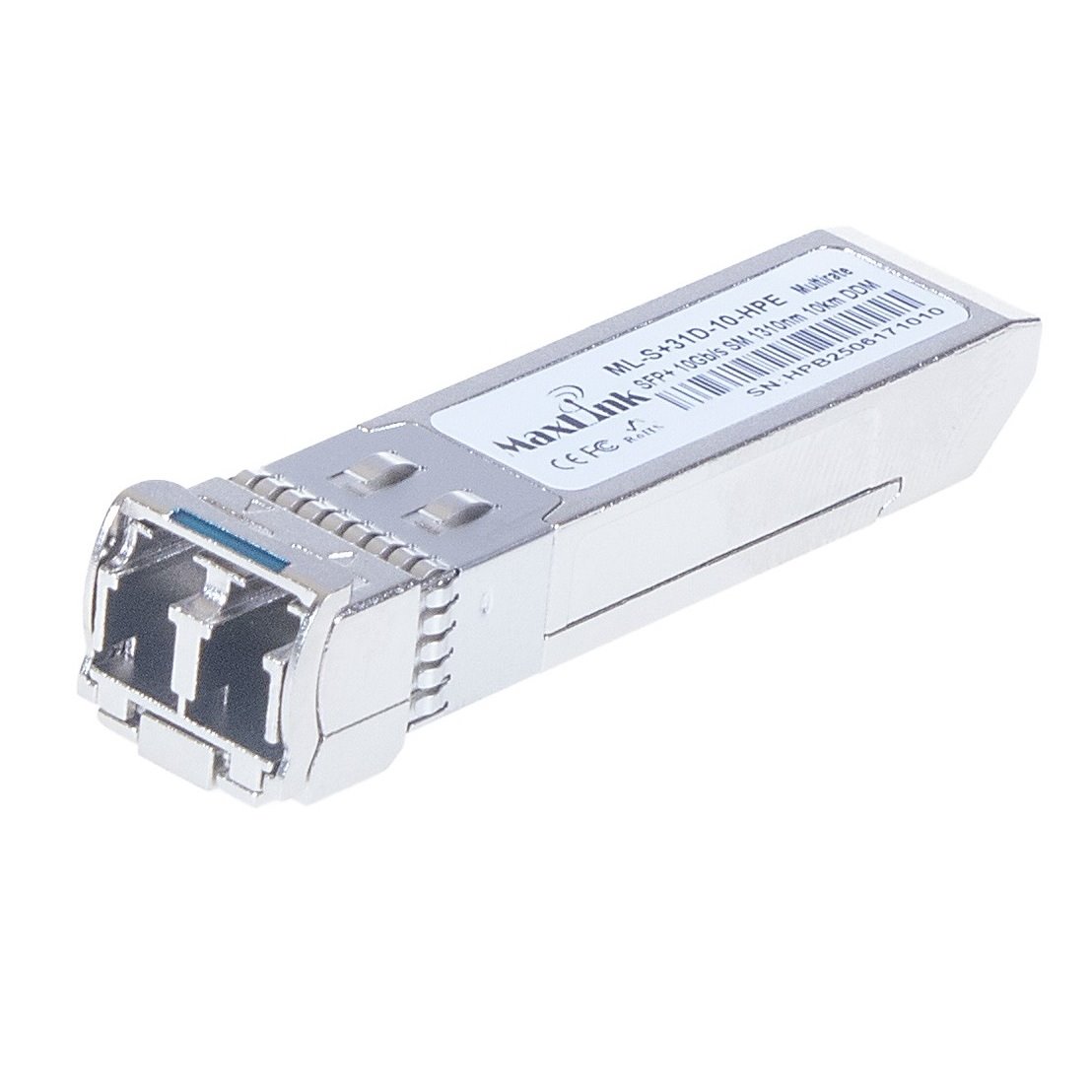 MaxLink 10G SFP+ optický HP modul, SM, 1310nm, 10km, 2x LC konektor, DDM, HPE kompatibilní