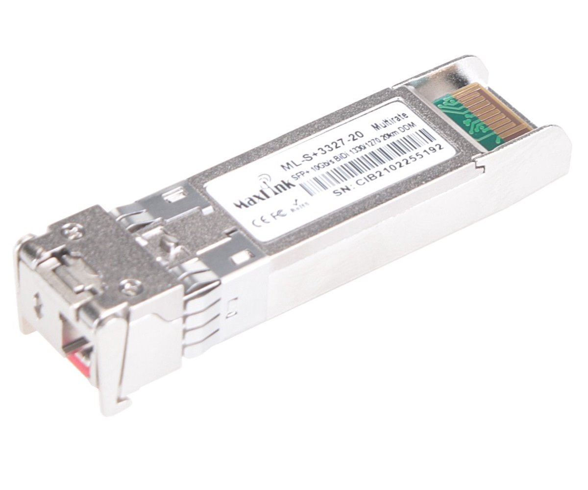 MaxLink 10G SFP+ optický modul, WDM(BiDi), SM, Tx 1330/Rx1270nm, 20km, 1x LC konektor, DDM