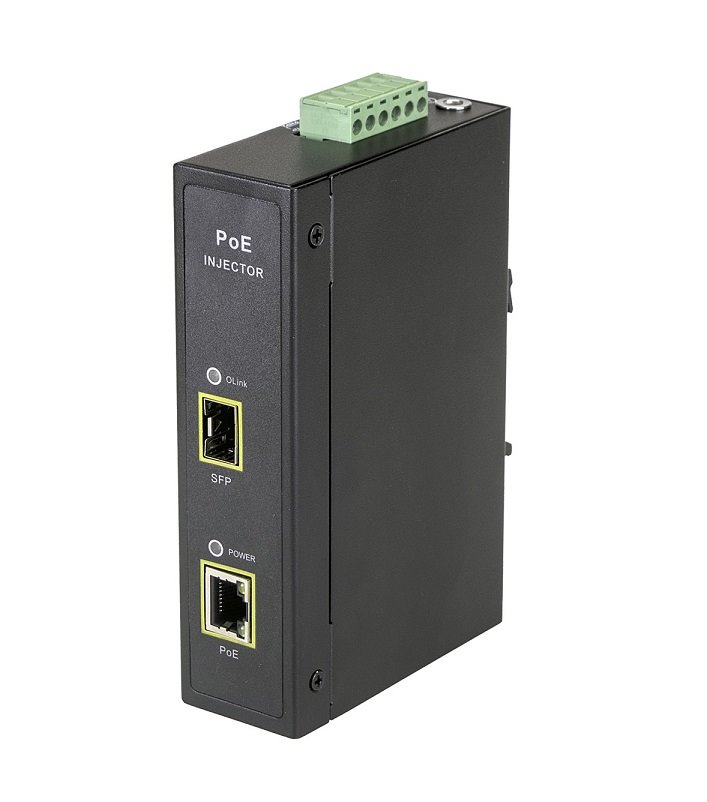 MaxLink DIN60F PoE injektor - 44-57VDC, 802.3af/at/bt, 55V, 1.1A, 60W, 1xSFP, 1Gbit