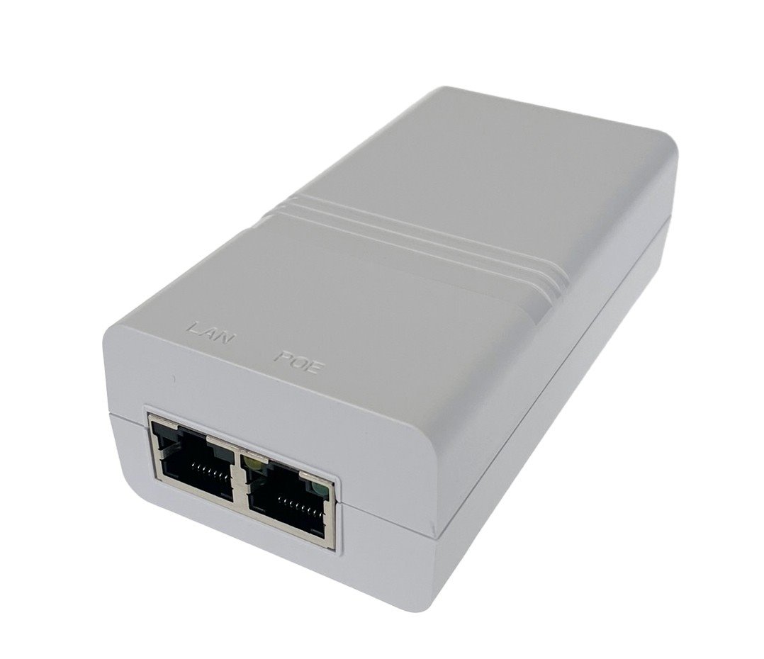 MaxLink PI30W PoE injektor - 802.3af/at, 52V, 580mA, 30W, 1Gbit, bílý