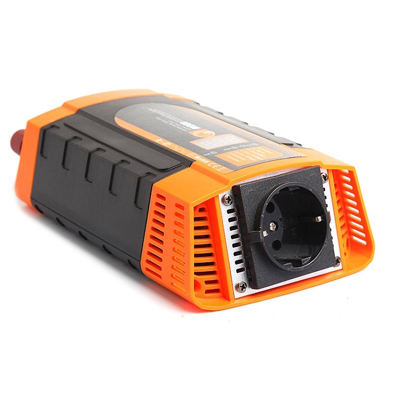 Měnič napětí Carspa PID400-12 12V/230V+USB 400W, modifikovaná sinus, digitální display, vhodný do auta (náhr. za PI400)