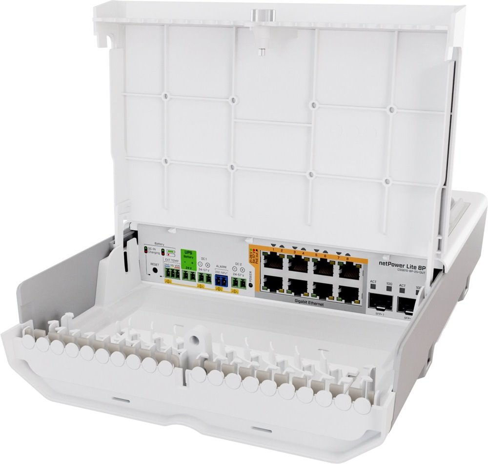 MikroTik CSS610-8P-2S+OUT Gbit PoE switch, netPower Lite 8P
