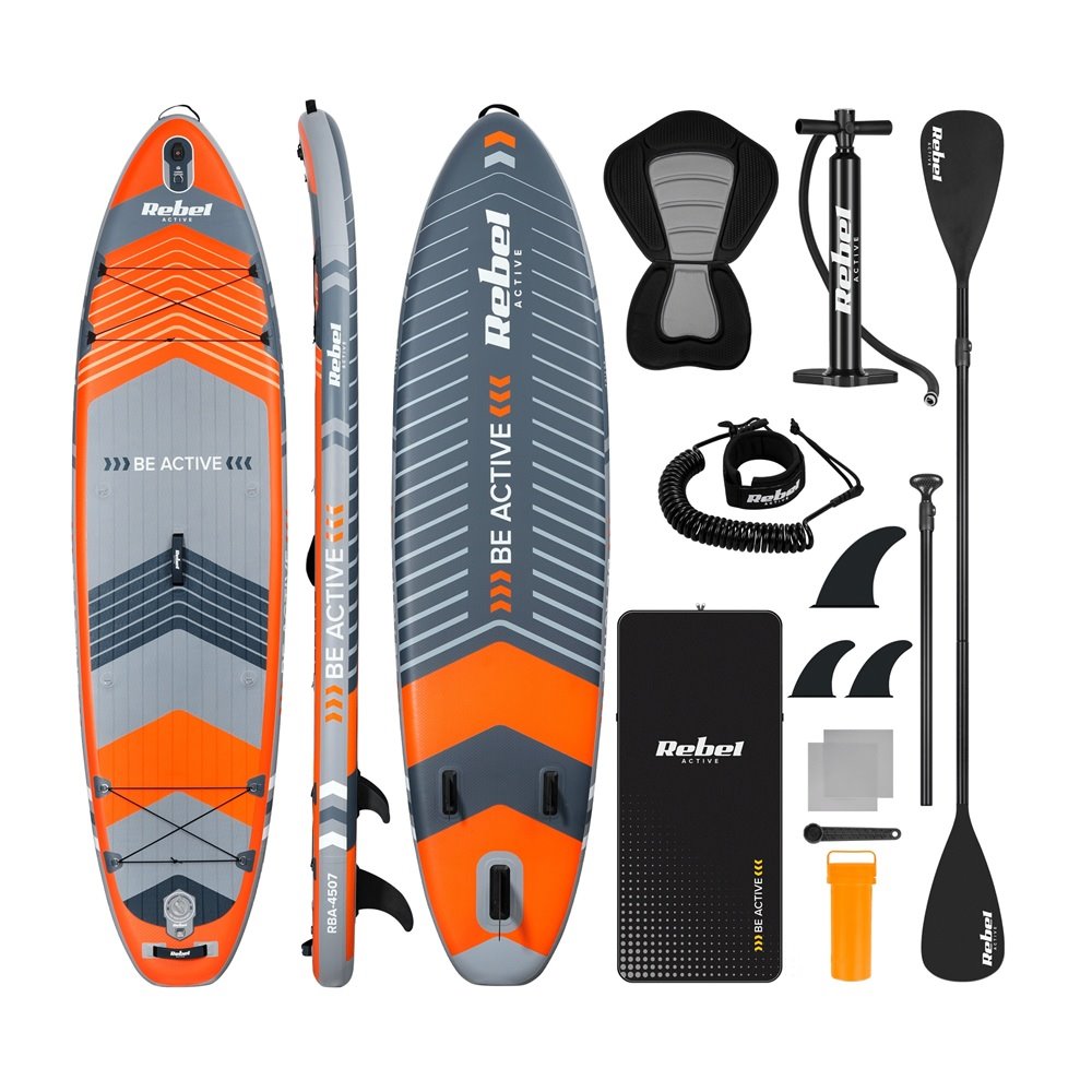 Paddleboard SUP REBEL ACTIVE RBA-4507-OR - Orange 11' 335x84x15 cm