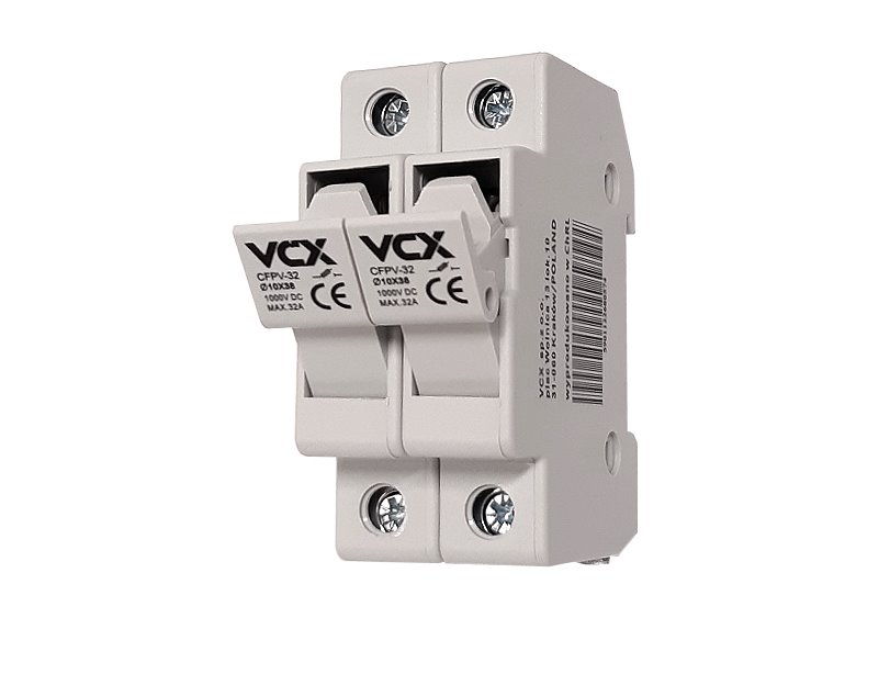 Pojistkový odpojovač VCX CFPV-32, 2P, 32A, 1kV, na DIN lištu