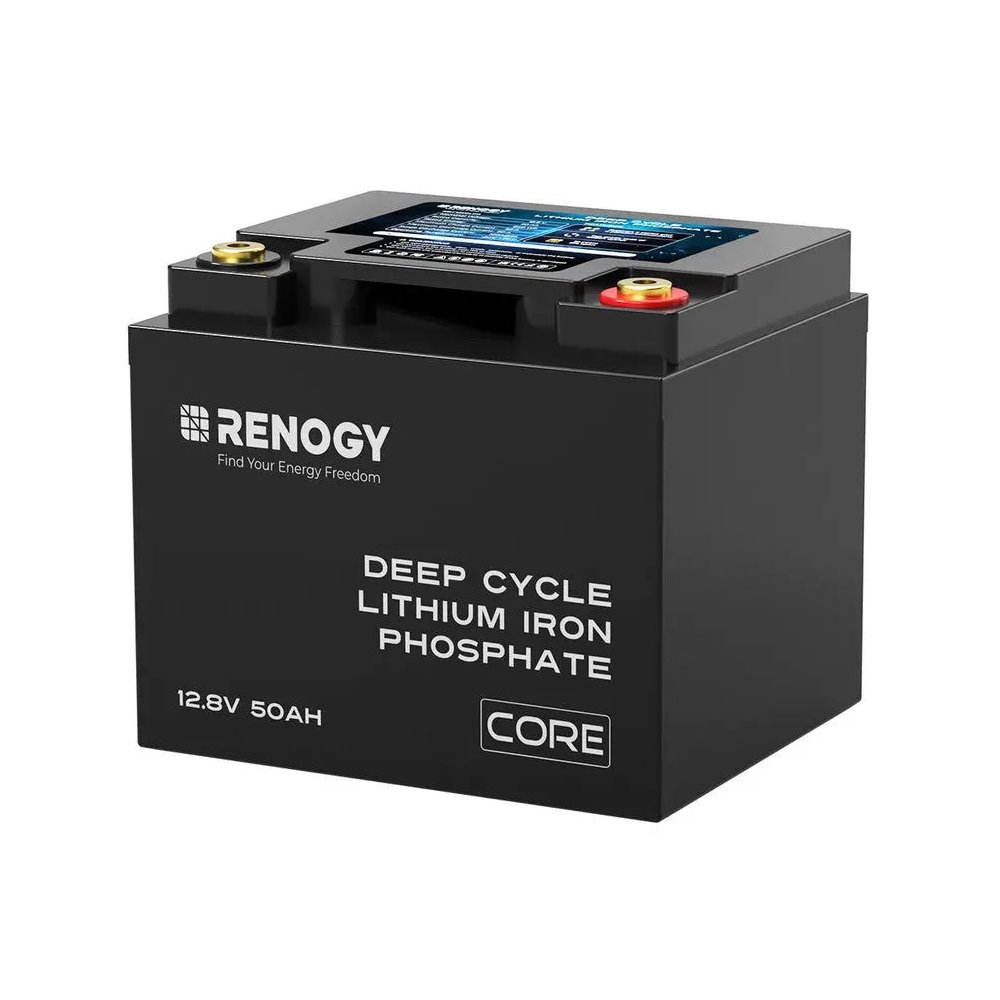 Renogy CORE 50Ah 12V LiFePO4 Lithium Battery Deep Cycle
