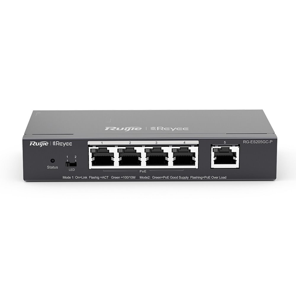 Reyee RG-ES205GC-P Smart mananged PoE switch, 4x PoE