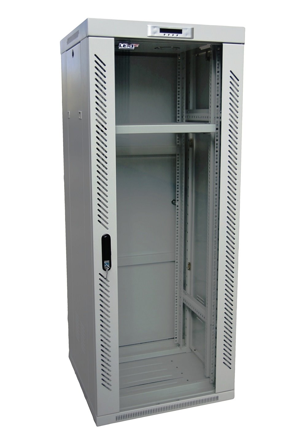 Rozvaděč stojanový Lexi-NET 27U 600x600 ventilátor, termostat, kolečka