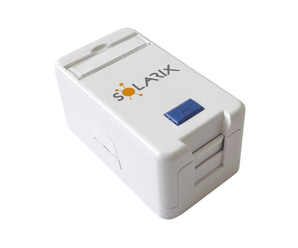 Solarix zásuvka modulární pro 1 keystone na omítku bílá SXMO-1-0-WH