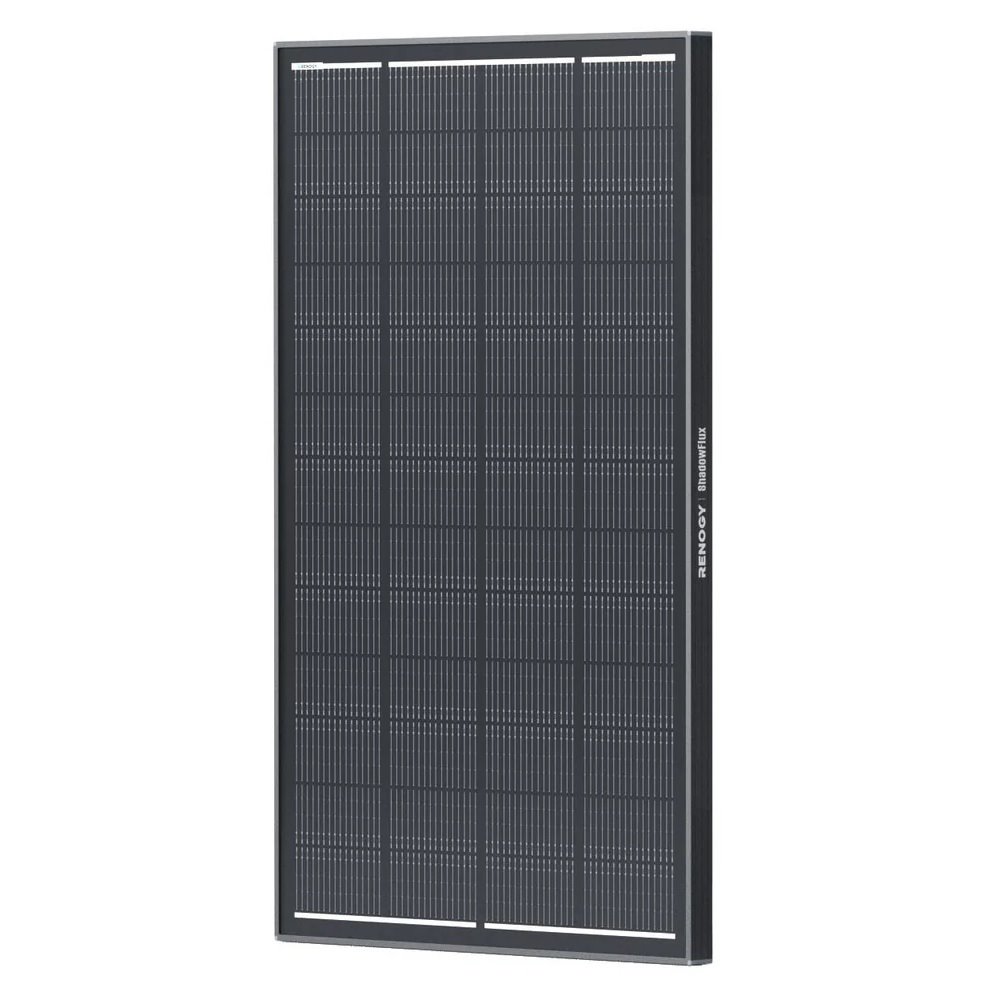 Solární panel Renogy 200W mono, úprava ShadowFlux, černý rám