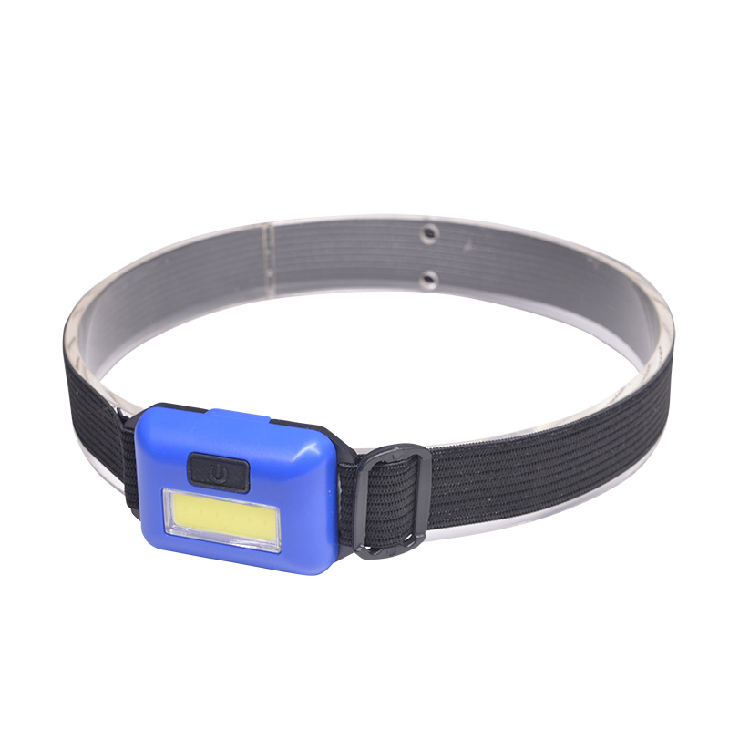 Solight WH26 čelová LED svítilna, 3W COB, modrá