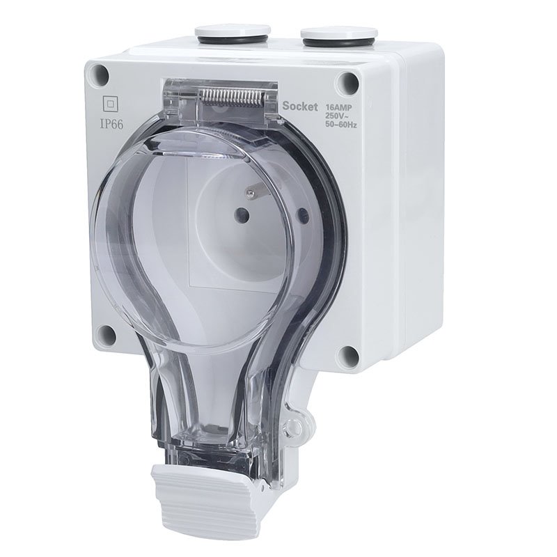 Solight zásuvka IP66, vodotěsná a prachotěsná, 5B350