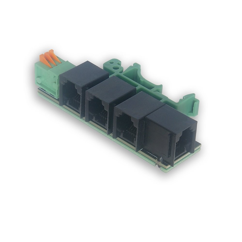 Tinycontrol tBSm splitter 3× RJ-12, pro LAN ovladač v4 (I2C/1-Wire)
