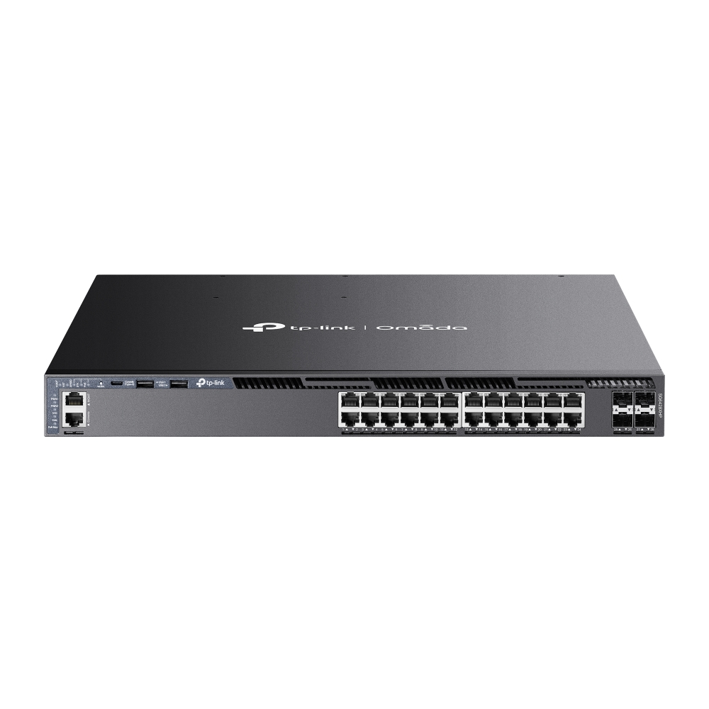 TP-Link SG6428XHP Omada 24 portový gigabitový stackable L3 PoE+ switch