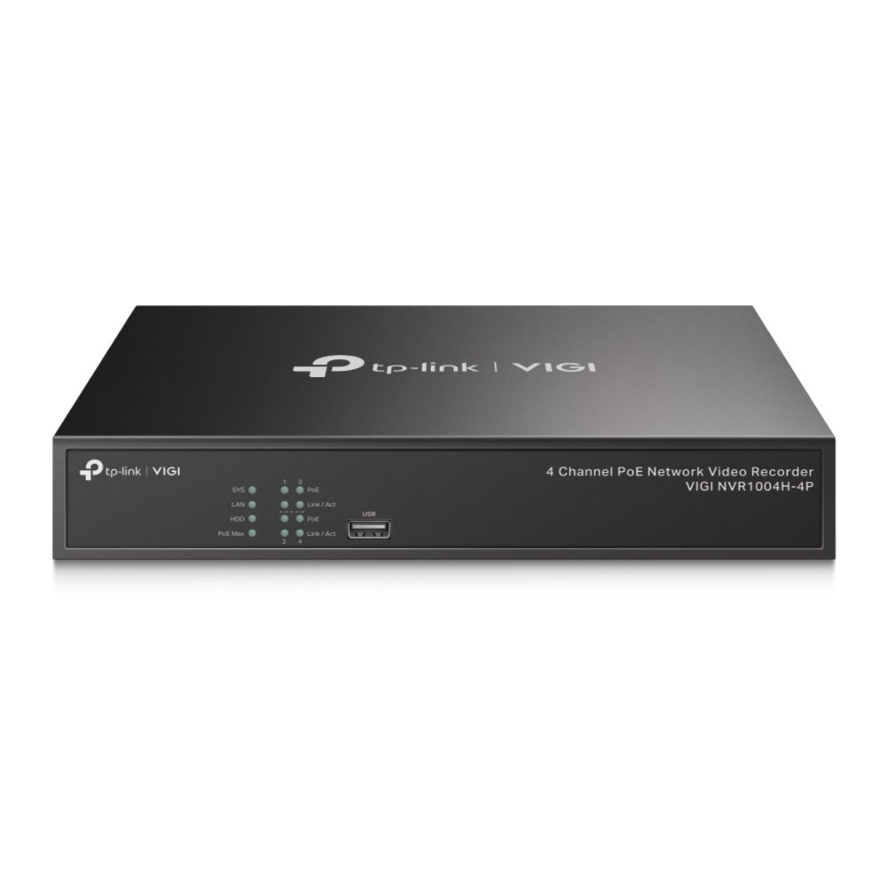 TP-Link VIGI NVR1004H-4P - NVR, 4 kanály, 4x PoE