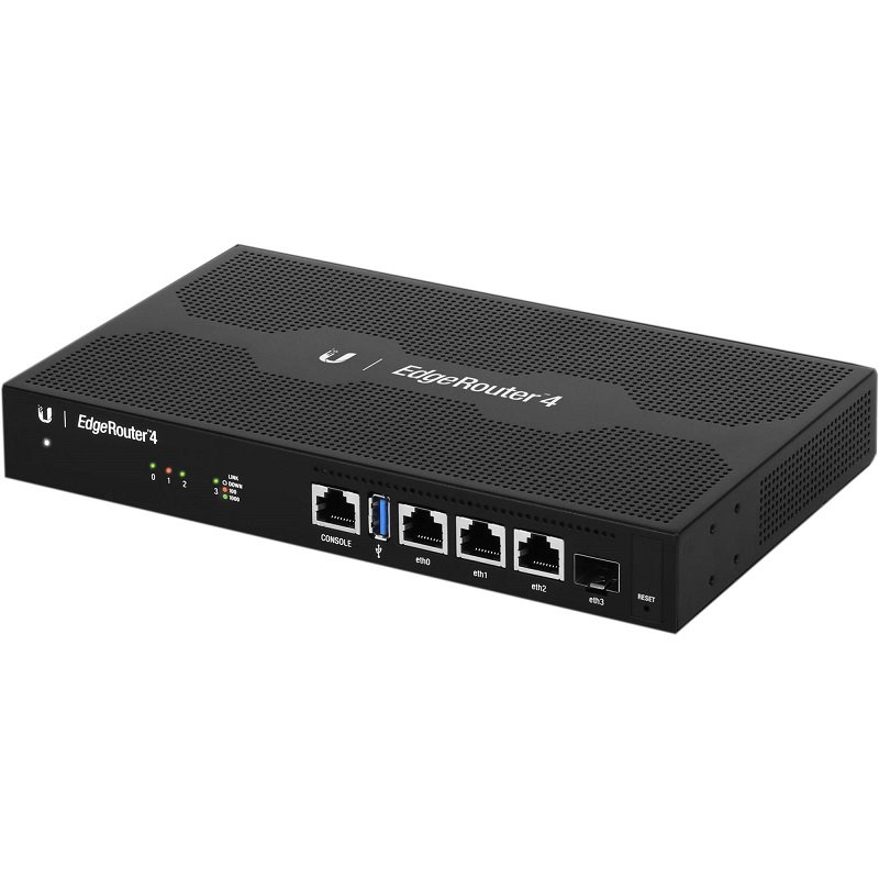 Ubiquiti EdgeRouter ER-4, 3x GLAN, 1x SFP port, 4-Core 1GHz CPU, 1GB DDR3 RAM