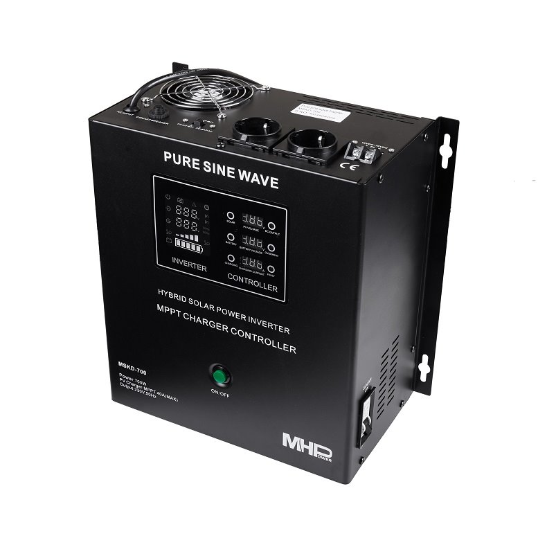 Záložní zdroj MHPower MSKD-700-12, UPS - POUŽITÉ, 700W, čistý sinus, 12V, solární regulátor MPPT